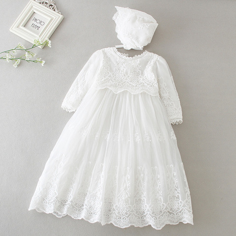 Hetiso Baby Girls Dress Long Sleeve Kids First Birthday Ball Gown Infant Dresses for Baptism Bridesmaid party 3-24 month ► Photo 1/6