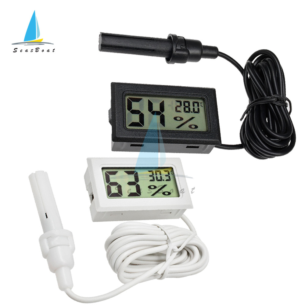 Digital LCD Display Temperature Meter Thermometer Gauge With Probe Refrigerator 