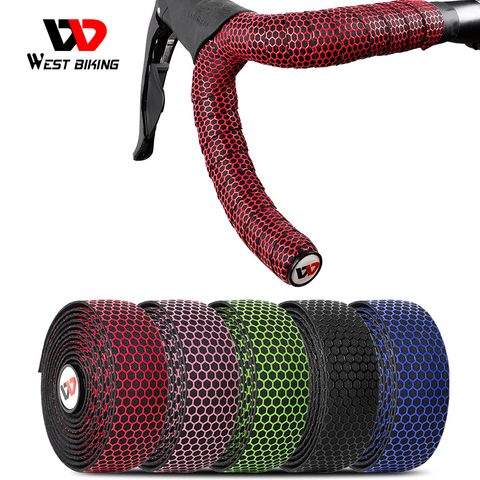 WEST BIKING Bicycle Handlebar Tape Road Bike Cycling Anti-slip Silica Gel EVA Shock Absorption Handle Bar Wrap Tape 2PCS per Set ► Photo 1/6