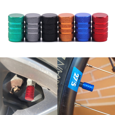 4PCS Aluminum Alloy Car Wheel Tire Valve Caps Tyre Rim Stem Covers Airdust Waterproof Bolt-In Tyre Caps Car Truck Bikes ► Photo 1/1