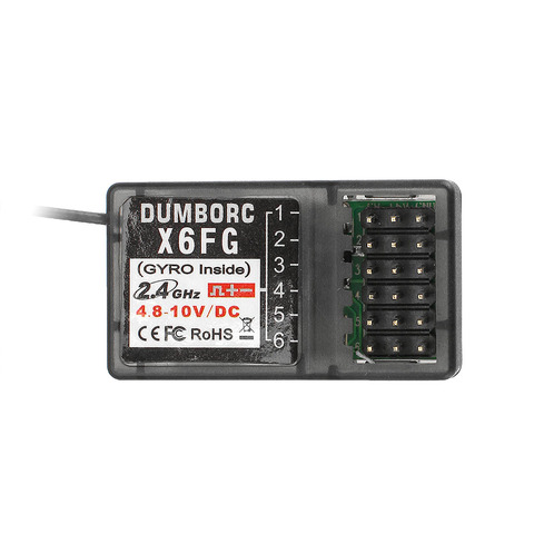 DUMBORC X6FG X6F 2.4G 6CH Receiver with Gyro for RC DUMBORC X6 X4 X5 Transmitter Remote Controller X6DC X6DCG X6YC X6YCG ► Photo 1/6