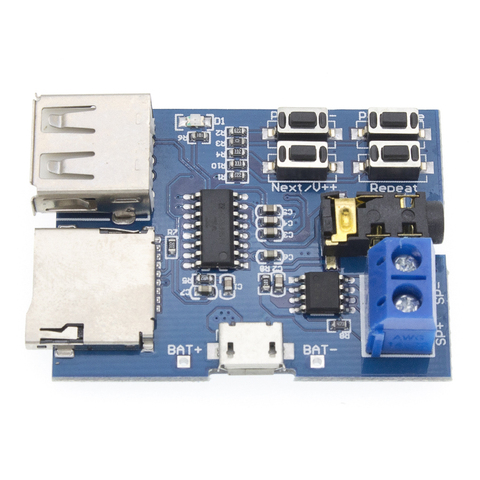 1pcs TF card U disk MP3 Format decoder board module amplifier decoding audio Player ► Photo 1/6