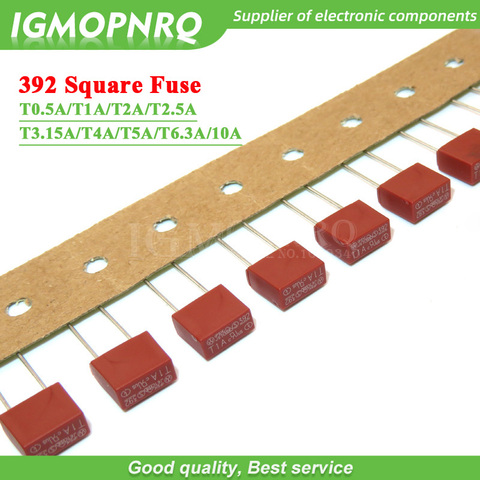 100pcs Fuse T2A T1A T3.15A T4A T5A T6.3A 250V 392 Square Plastic Fuse 0.5A LCD TV Power Board Commonly Used Fuses Slow Blow Fuse ► Photo 1/2