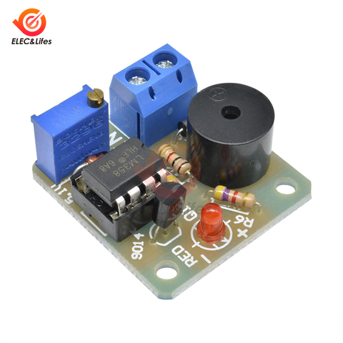 9V/12V Battery Alarm Module Sound and Light alarm buzzer for Over-discharge Low Voltage / Under Voltage Protection Board Module ► Photo 1/6