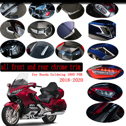 For Honda Goldwing Gold wing 1800 Tour F6B GL1800 lights Cover Accessory Windshield Front Rear Chrome Trim 2022 ► Photo 1/6