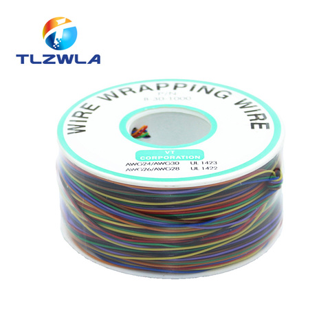 8 color Wrapping Wire 200 Meters AWG30 Cable OK Line PCB Flying Jumper Wire Tinned Copper Solid PVC insulation ► Photo 1/3