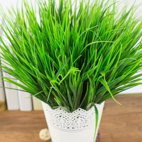 1 Branches Grass Artificial Plants Eucalyptus Plastic Flowers Fake Plants Wedding Flower Arrangement Christmas Table Home Decors ► Photo 1/6