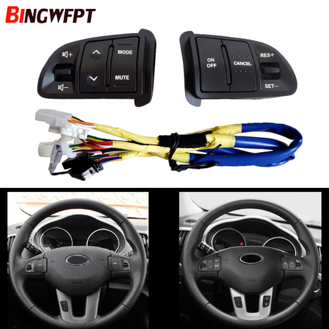 Multifunction Steering Wheel Button For KIA Sportage Audio Volume Speed Cruise Control Buttons Switch With Backlight Car Parts ► Photo 1/6