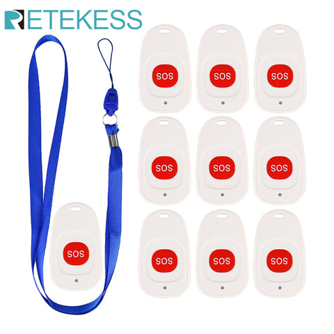 10pcs Retekess TH001 Emergency Call Button SOS Transmitter Wireless Call Bell Pager for the Elederly Clinic Patient ► Photo 1/6
