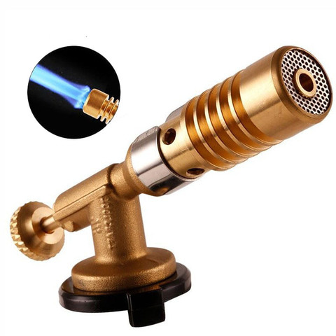 Brass Gas Torch Flame Gun Blowtorch Copper Flame Butane gas-Burner Lighter Heating Welding For Outdoor Camping BBQ Spray Gun ► Photo 1/6