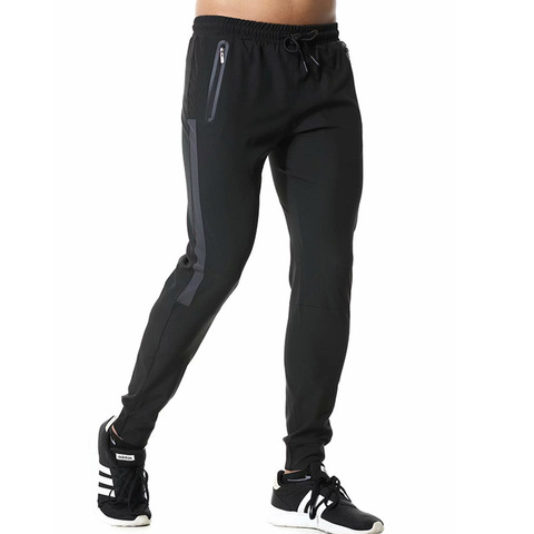 2022 Jogging Pants Men Breathable Sport Sweatpants Zip Pocket Training Pants Gym Workout Pants Athletic Soccer Running Trousers ► Photo 1/6