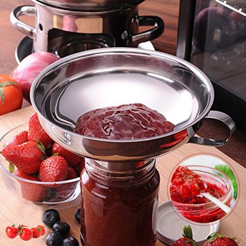 Stainless Steel Wide Mouth Canning Funnel Oil Leak Canning Hopper Filter Food Pickles Jam Funnel Kitchen Gadgets Cooking Tools ► Photo 1/6