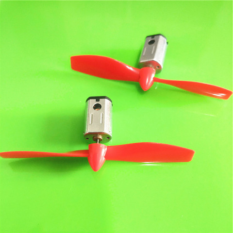 2set/pack S382 3V 17000RPM Micro DC Motor with Black Red CW CCW Propeller Model Airplane Helicopter Fan DIY Parts Dropshipping ► Photo 1/6