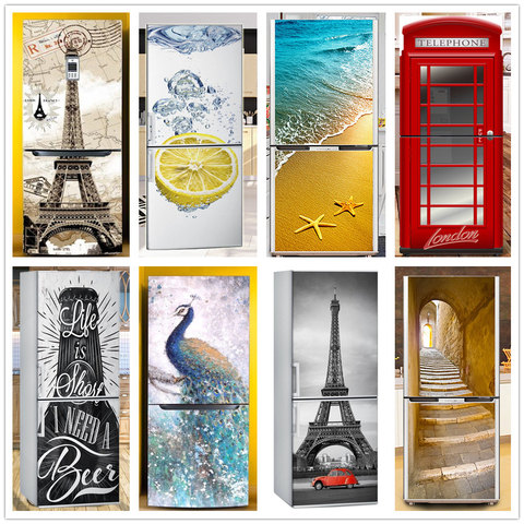 3D Wallpaper For Refrigerator Self Adhesive Vinyl Wardrobe Sticker Kitchen Fridge Decoration Decal Home Decor Mural Wall Poster ► Photo 1/6