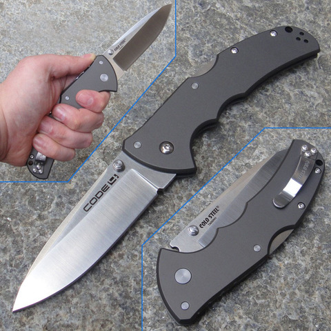 Cold Steel Code 4 Folding Knife Outdoor Pocket Knives Hunting Tactical Survival Self Defense 3.5