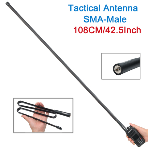 ABBREE AR-152G Walkie Talkie SMA-Male Connector Dual Band 144/430Mhz Foldable Tactical Antenna For Yaesu TYT Wouxun Ham Radio ► Photo 1/6