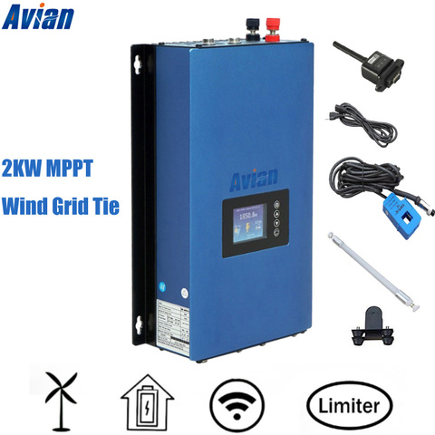 2000W On Grid Tie Wind Power Inverter With LCD Dump and Load Resistor for AC wind generator power inverter ► Photo 1/1