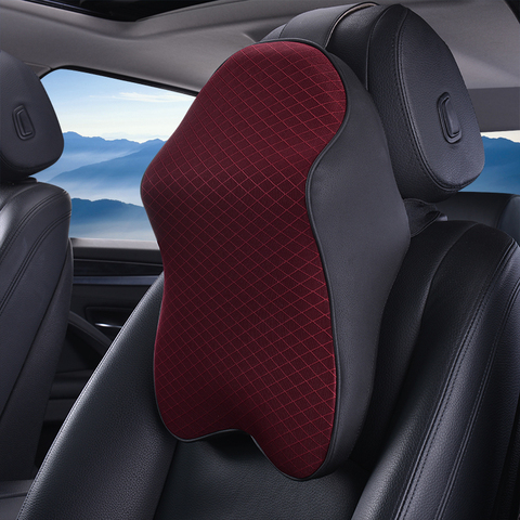 Car Neck Pillow Adjustable Head Restraint 3D Memory Foam Auto Headrest Travel Pillow Neck Support Holder Seat Covers Car Styling ► Photo 1/6