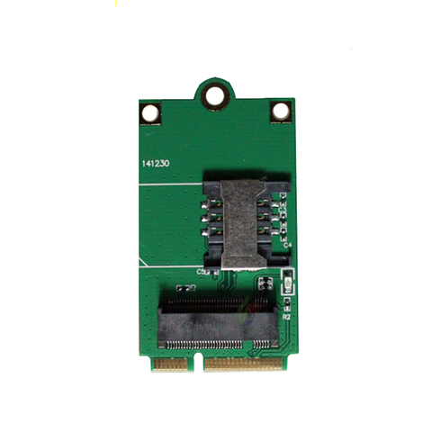 NGFF M.2 to Mini Pcie with SIM card slot for 3G 4G module EM7355 EM7455 EM7430 EM7305 EM7455 MU736 ME906E ME906V ME906S N5231J ► Photo 1/1