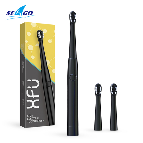 SEAGO Electric Toothbrush Sonic Adult Battery Teeth brush holder with 3 Replacement Brush Heads Waterproof Smart time SG910 Gift ► Photo 1/6