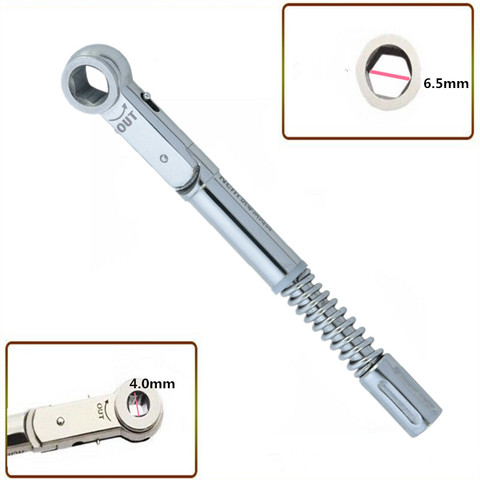 Stainless steel Dental Implant Torque Ratchet Wrench Tool TOP GERMAN QUALITY,10.5 MM , 10-50 NCM Top Quality With Drivers ► Photo 1/4