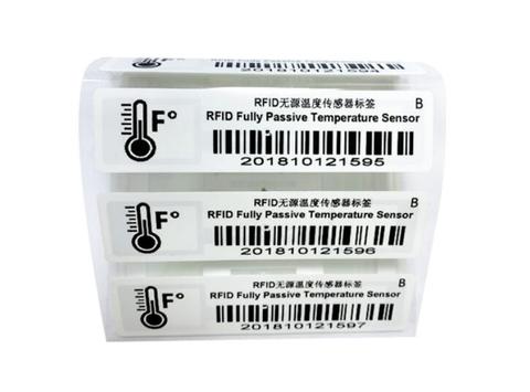 UHF RFID Fully Passive Temperature Sensor Sticker Tag for cold-chain logistics ► Photo 1/1