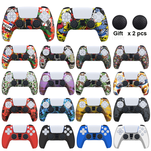 Soft Silicone Rubber Case Cover For SONY Playstation 5 joysticks For PS5 Controller Protective Case For PS5 Gamepad ► Photo 1/6