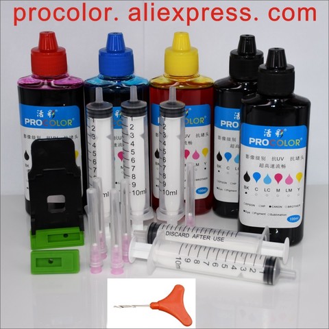 CISS Dye ink refill kits with tool for Canon Pixma MG3650 MG3650s MG 3650 MG2150 MG2250 MG3150 MG3250 inkjet cartridge printer ► Photo 1/6