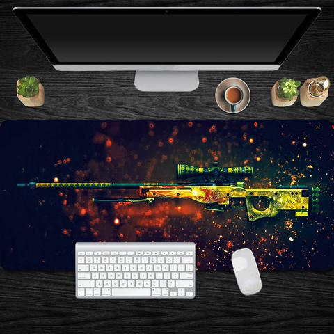 700*300mm CS GO Gaming Mouse Pad Gamer XL Large Grande Mousepad Gun AWP Rubber Computer XXL Mause Pad Laptop Desk Mat  For CSGO ► Photo 1/6