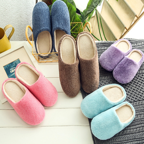 Slippers Women 2022 Indoor House plush Soft Cute Cotton Slippers Shoes Non-slip Floor Home Slippers Women Slides For Bedroom ► Photo 1/6