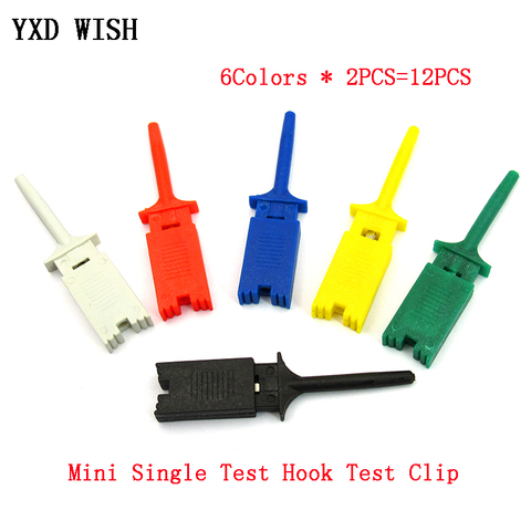 12Pcs Mini Single Test Hook Clip Test Probe For Electronic Testing IC Grabber Large Size Round Crocodile Clip Hook Test Clip ► Photo 1/4