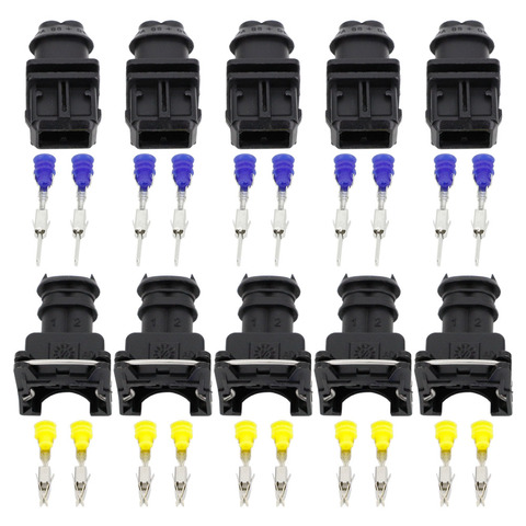 5 Sets 2 Pin AMP JPT Style 3.5mm Series 2 pin DJ7021B-3.5-11/21 Waterproof Female And Male Connector With Pins And Seal EV1 2P ► Photo 1/6