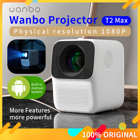 #Global Version# Wanbo T2 MAX LCD Projector LED Support 1080P Vertical keystone Correction Portable Mini Home Theater Projector ► Photo 1/6