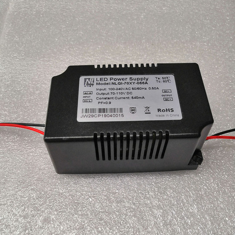 led power supply LED Lighting Transformer 100-240V 50W-70W Constant Current Driver Adapter For led grow light led aquarium light ► Photo 1/6