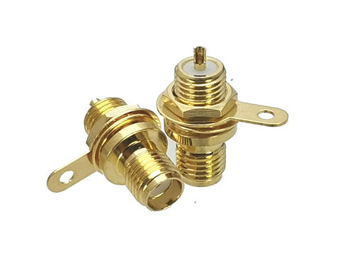 1Pcs Connector SMA Female jack Bulkhead Nut Handle Solder Panel Mount RF Adapter Coaxial High Quanlity ► Photo 1/4