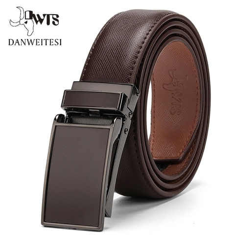 [DWTS]Belt Male Men's belt  Genuine Leather Strap luxury brand Automatic Buckle Belts For Men Belts Cummerbunds  cinturon hombre ► Photo 1/6