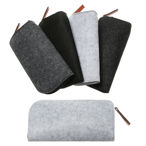 Hot Fashion Multifunctional Wool Felt Cloth Glasses Case Zipper Portable Eyeglasses Sleeve Bag Sunglasses Box Soft Eyewear Pouch ► Photo 1/6