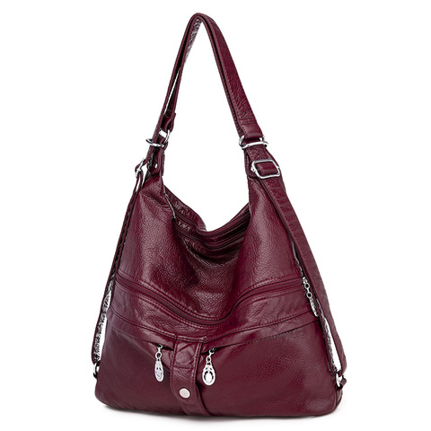 Annmouler Large Women Shoulder Bag Pu Leather Crossbody Bag Soft Leather Messenger Bag 3 Color Handbag Totes Designer Pocket Bag ► Photo 1/6