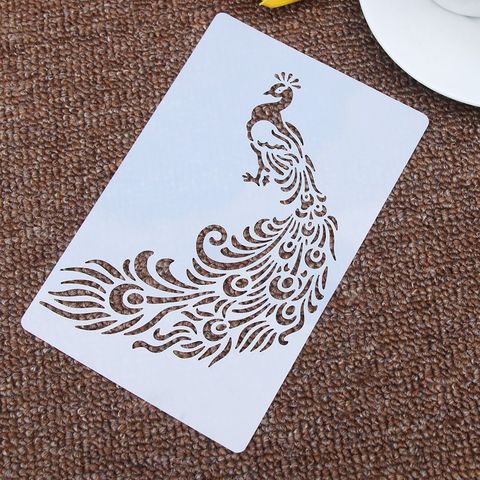 Peacock Totem Flower Shaped Reusable Stencil Airbrush Painting Art Cake Spray Mold DIY Decor Crafts ► Photo 1/6