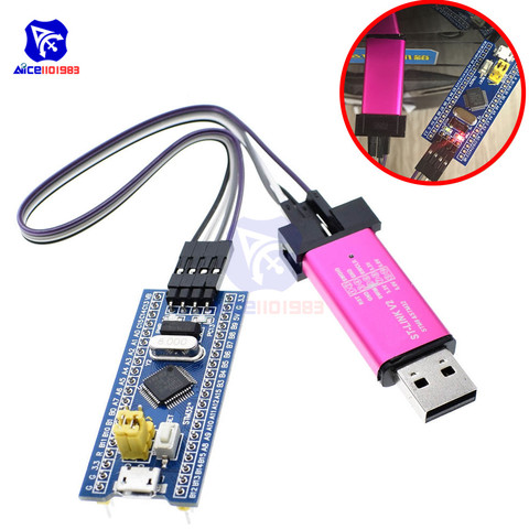 STM32F103C8T6 ARM STM32 Minimum System Development Board ST-Link V2 STM8 STM32 Emulator Downloader Programmer Module for Arduino ► Photo 1/6