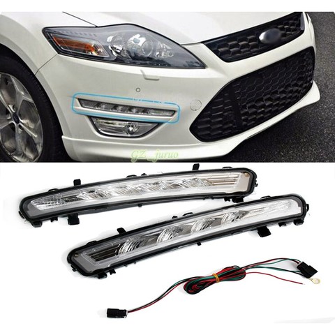 Automotive accessories For 2011 2012 2013 Ford MONDEO 2x LED DRL Driving Daytime Running Day Fog Lamp Light ► Photo 1/6
