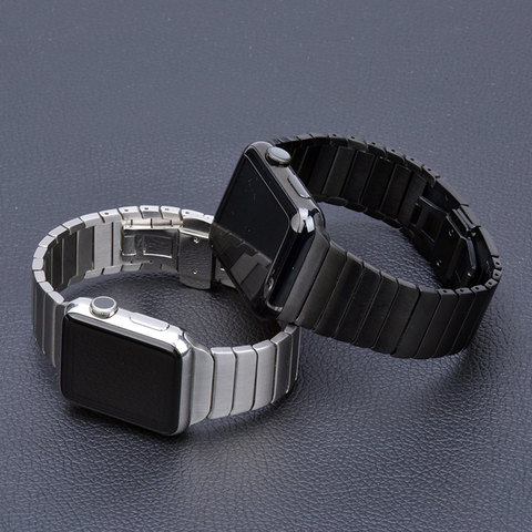 Stainless Steel strap for Apple Watch band 42mm/38mm Metal Belt Butterfly buckle Bracelet iWatch serie 5 4 3 se 6 band 44mm 40mm ► Photo 1/6