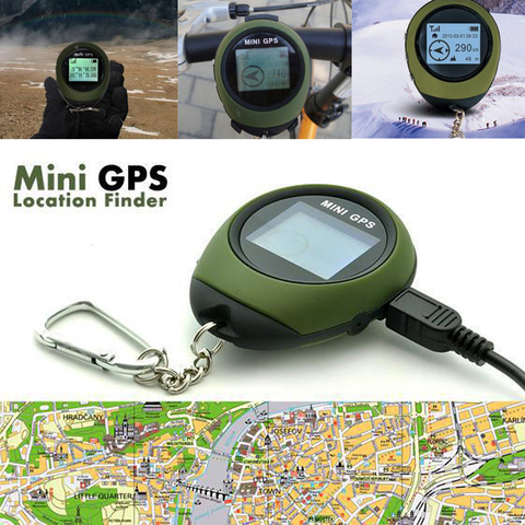 Handheld Mini GPS Navigation Tracker Mini GPS Real Time Keychain GPRS USB Rechargeable Compass For Outdoor Sport Travel Hiking ► Photo 1/6