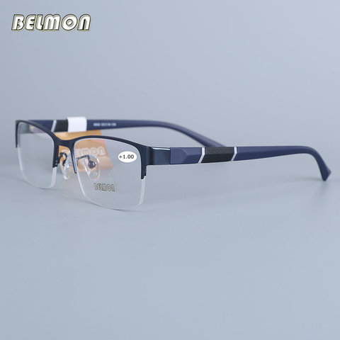 Belmon Reading Glasses Men Women Half-frame Diopter Glasses Male Presbyopic Eyeglasses +1.0+1.5+2.0+2.5+3.0+3.5+4.0 RS611 ► Photo 1/6