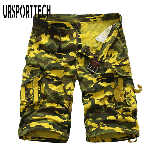 2022 New Arrivals Summer Mens Military Cargo Shorts Camouflage Camo Cargo Shorts Mens Casual Loose Work Short Pants Plus Size 38 ► Photo 1/6