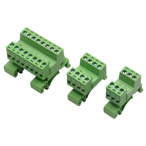 1Pc Pitch 5.08mm 4pin Screw Plug-in Terminal Blocks connector NS35mm Din Rail Mounting 15P 16P 20P 12P ► Photo 1/1