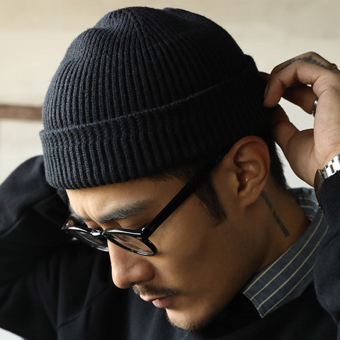 100% wool knit tight-fitting WW2 A4 watch cap ► Photo 1/5