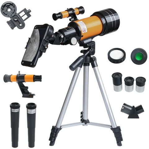 150X Refractive  Astronomical Telescope With Phone Clip Outdoor HD Night Vision 150X Telescope Kids Student Present DIY Kit ► Photo 1/6
