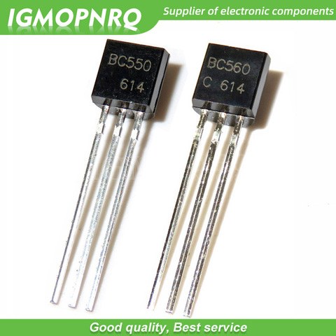 50PCS BC550C + BC560C each 25pcs BC550 BC560  Transistor DIP-3 45V 0.1A TO-92 New Original Free Shipping ► Photo 1/1