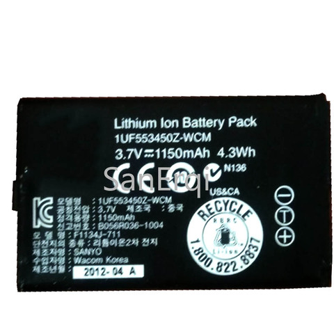 1150MAH Battery 1UF553450Z-WCM for Wacom CTH-470 CTH-470S CTH-670 PTH-650 450 651 Battery ► Photo 1/1